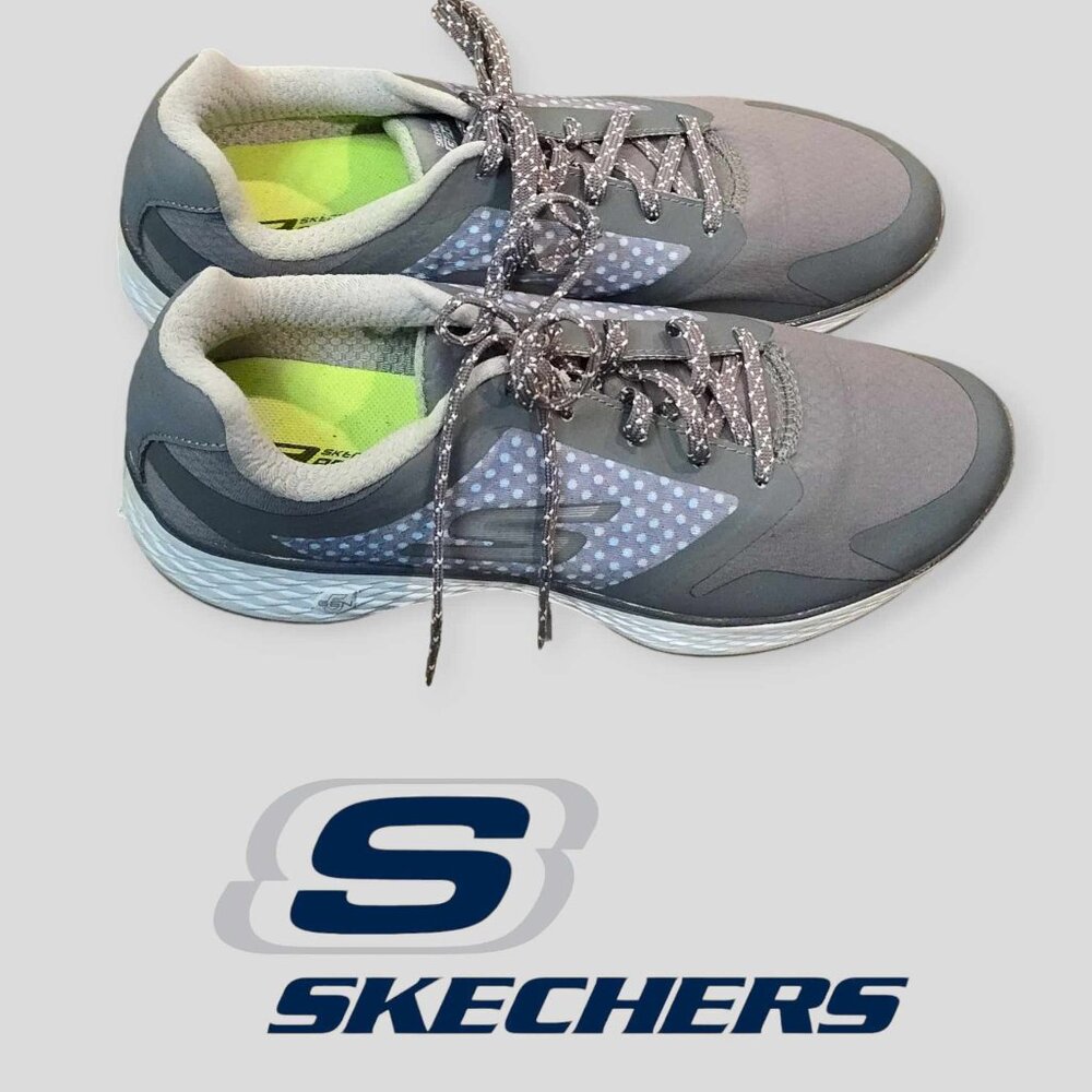 Skechers Women's Go Golf Eagle Major Sneakers Gray Casual Shoes Lace Up 8.5